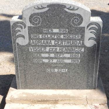 VISSER Adriana Gertruida nee HENNINGSE 1850-1919