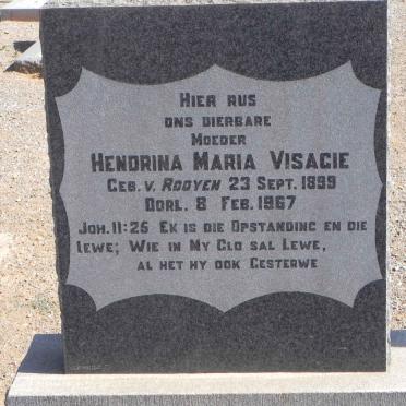 VISAGIE Hendrina Maria nee V. ROOYEN 1899-1967
