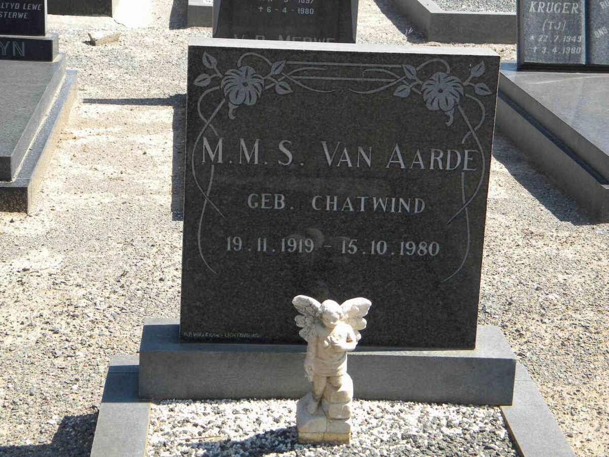 AARDE H.J.B., van 1915-1982 &amp; M.M.S. CHATWIND 1919-1980