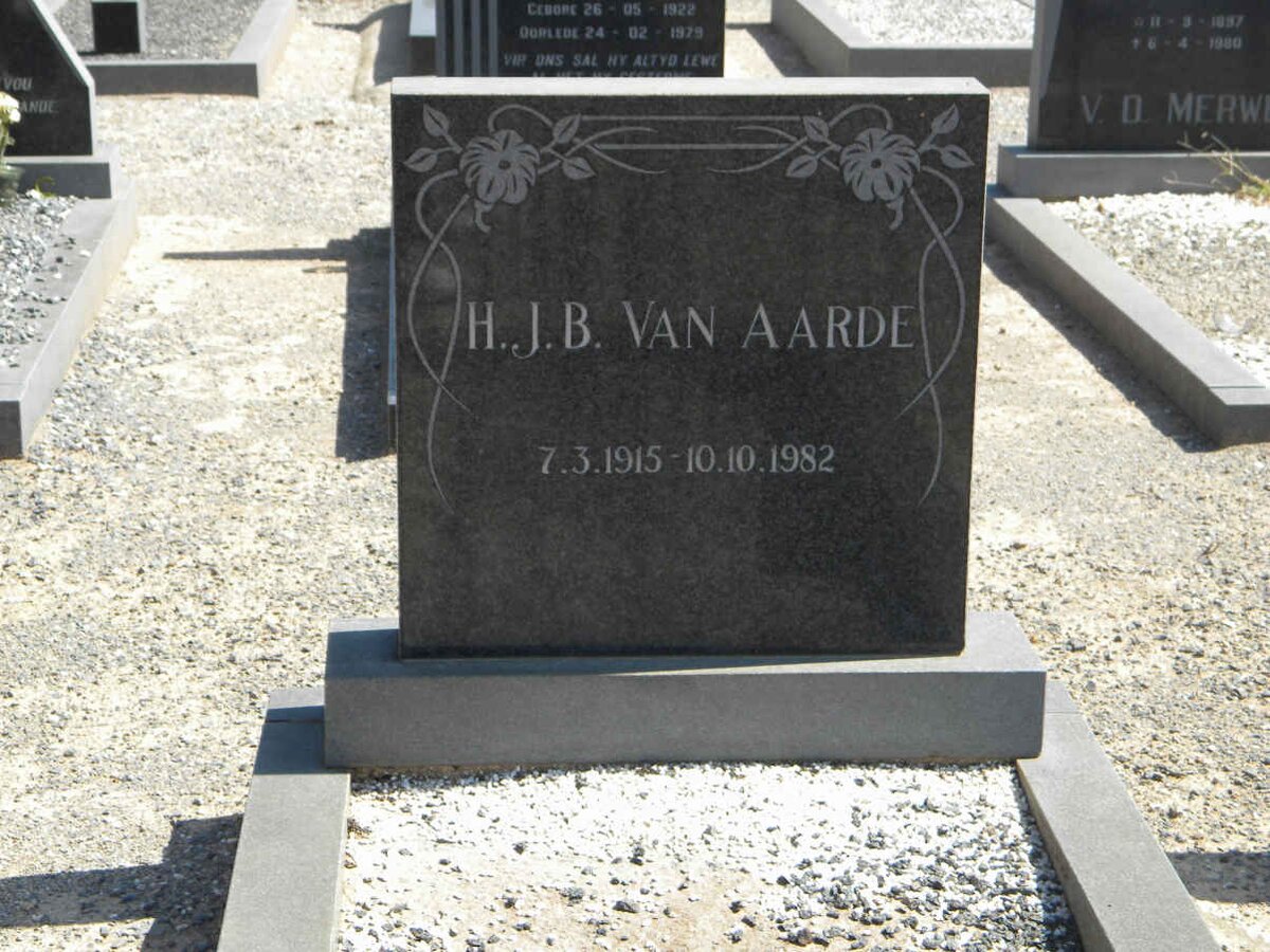 AARDE H.J.B., van 1915-1982 &amp; M.M.S. CHATWIND 1919-1980