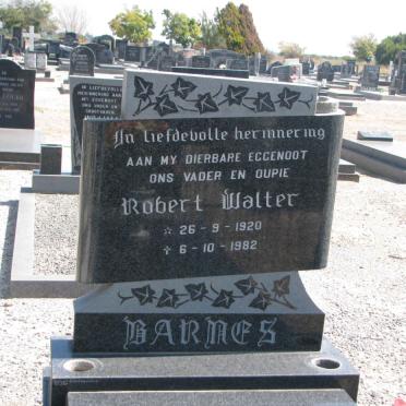BARNES Robert Walter 1920-1982