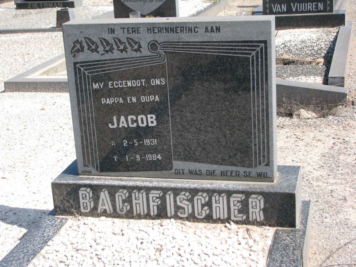 BACHFISCHER Jacob 1931-1984