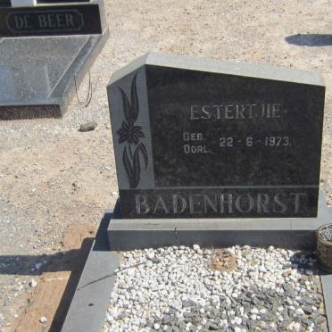 BADENHORST Estertjie 1973-1973
