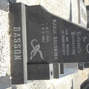 BASSON Maria Salomina 1905-1985