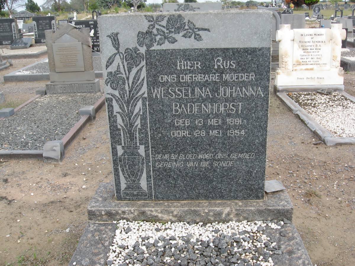 BADENHORST Wesselina Johanna 1881-1954