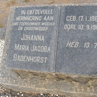 BADENHORST Johanna Maria Jacoba 1886-1963