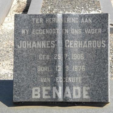 BENADE Johannes Gerhardus 1909-1976