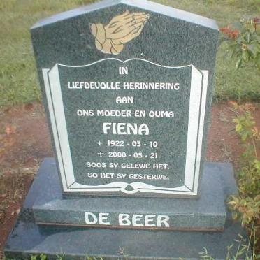 BEER Fiena, de 1922-2000