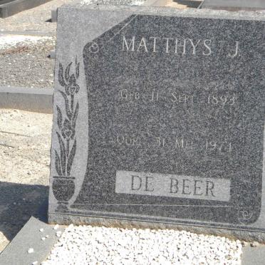 BEER Matthys J., de 1893-1974
