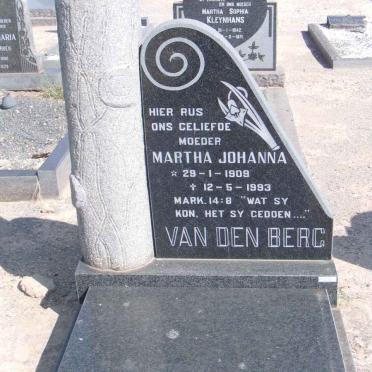 BERG Martha Johanna, van den 1909-1993