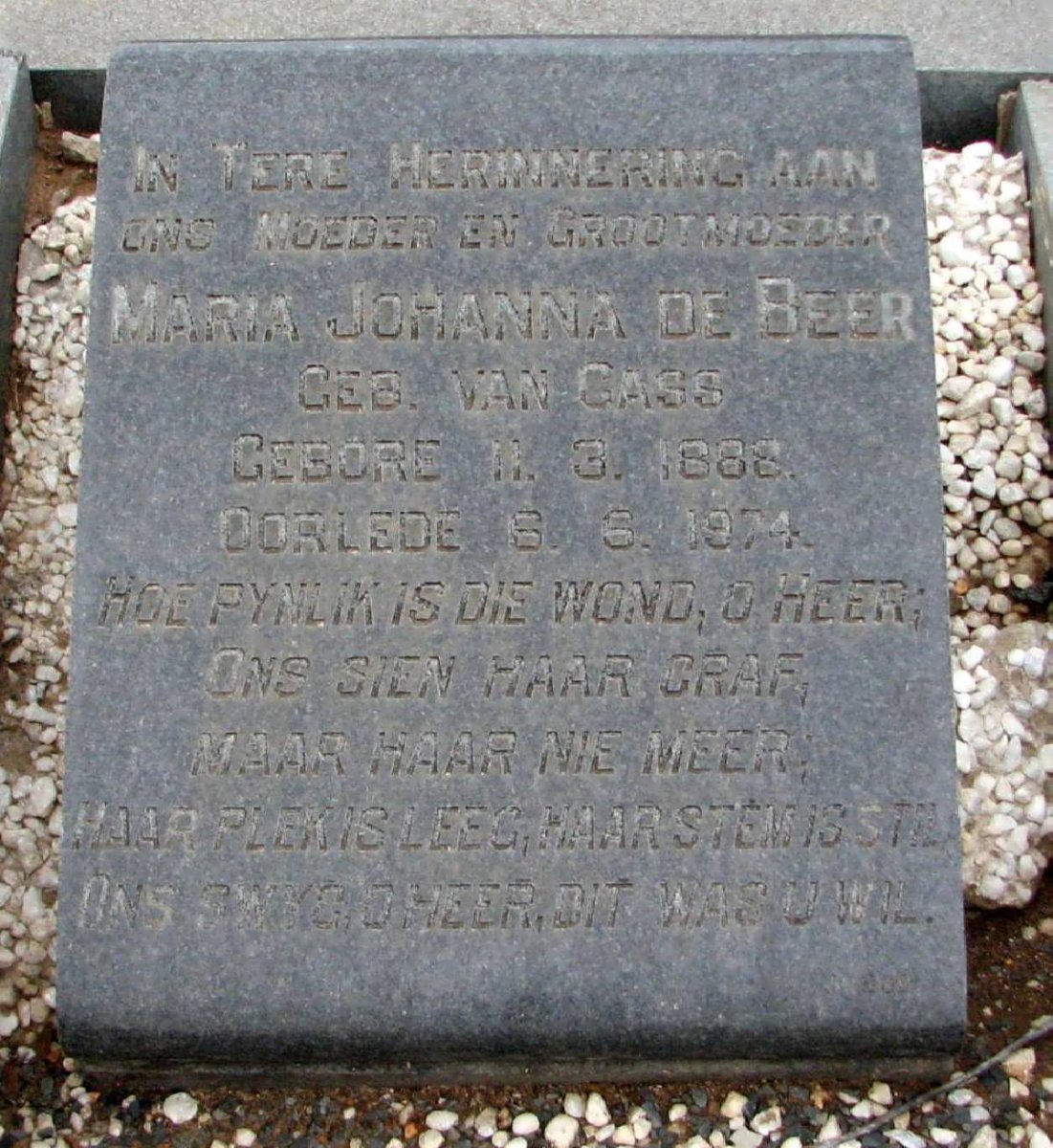 BEER Maria Johanna, de nee VAN GASS 1888-1974