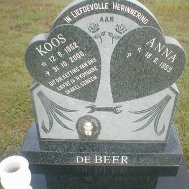BEER Koos, de 1952-2000 &amp; Anna 1953-