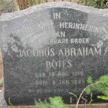 BOTES Jacobus Abraham 1910-1928