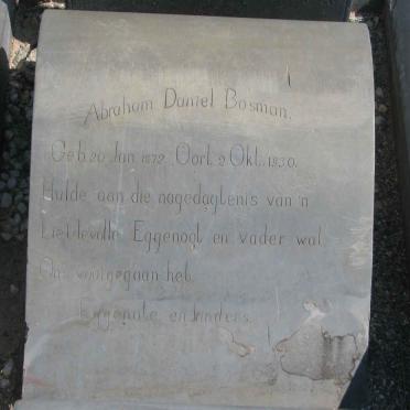 BOSMAN Abraham Daniël 1872-1930