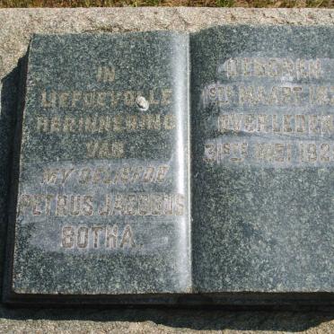 BOTHA Petrus Jacobus 1872-1928