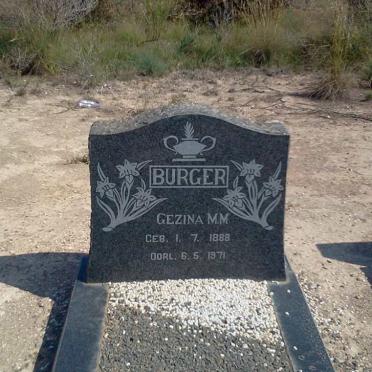 BURGER Gezina M.M. 1888-1971