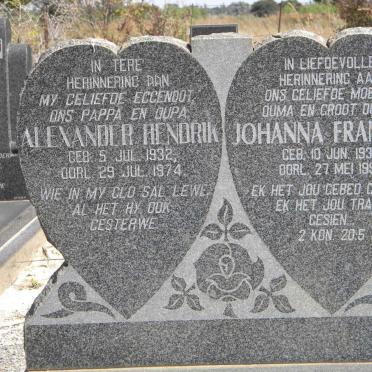 BRONKHORST Alexander Hendrik 1932-1974 &amp; Johanna Francina 1936-1999