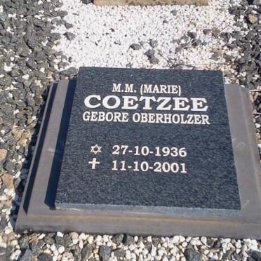 COETZEE M.M. nee OBERHOLZER 1936-2001