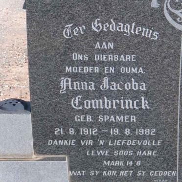 COMBRINCK Anna Jacoba nee SPAMER 1912-1982