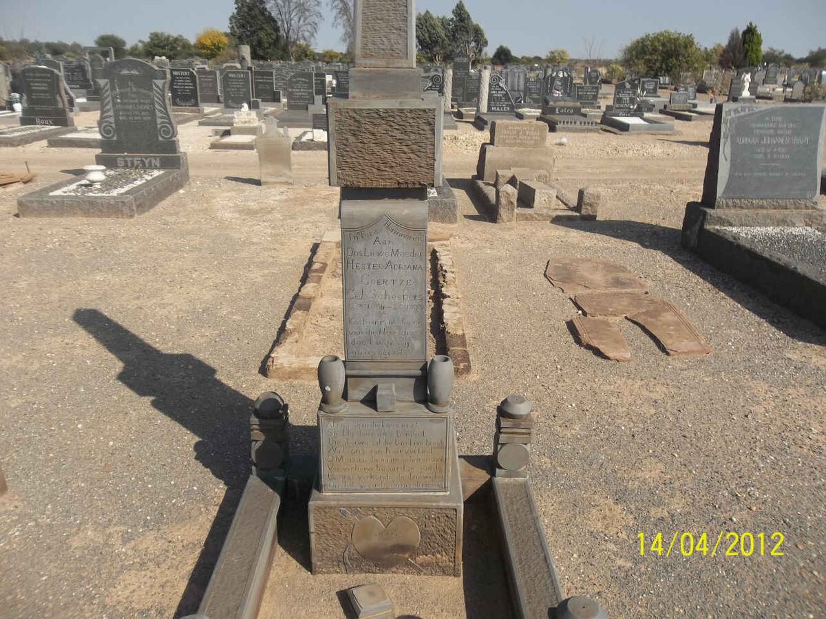 COERTZE Hester Adriana nee SCHEEPERS 18??-19?1