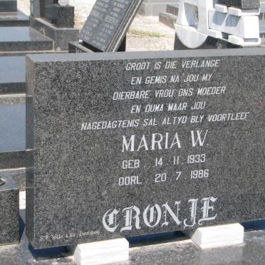 CRONJE Maria W. 1933-1986
