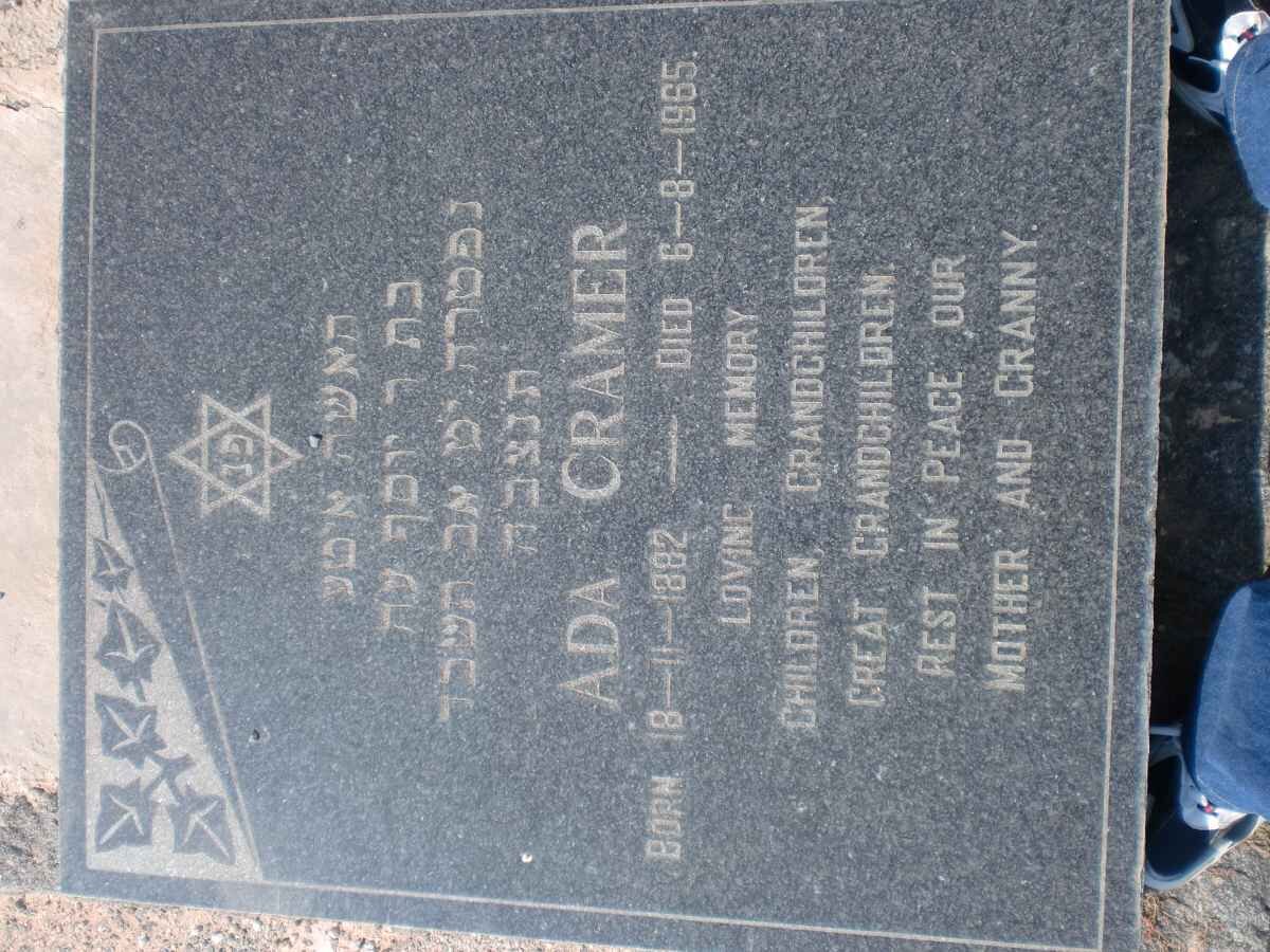 CRAMER Ada 1882-1965