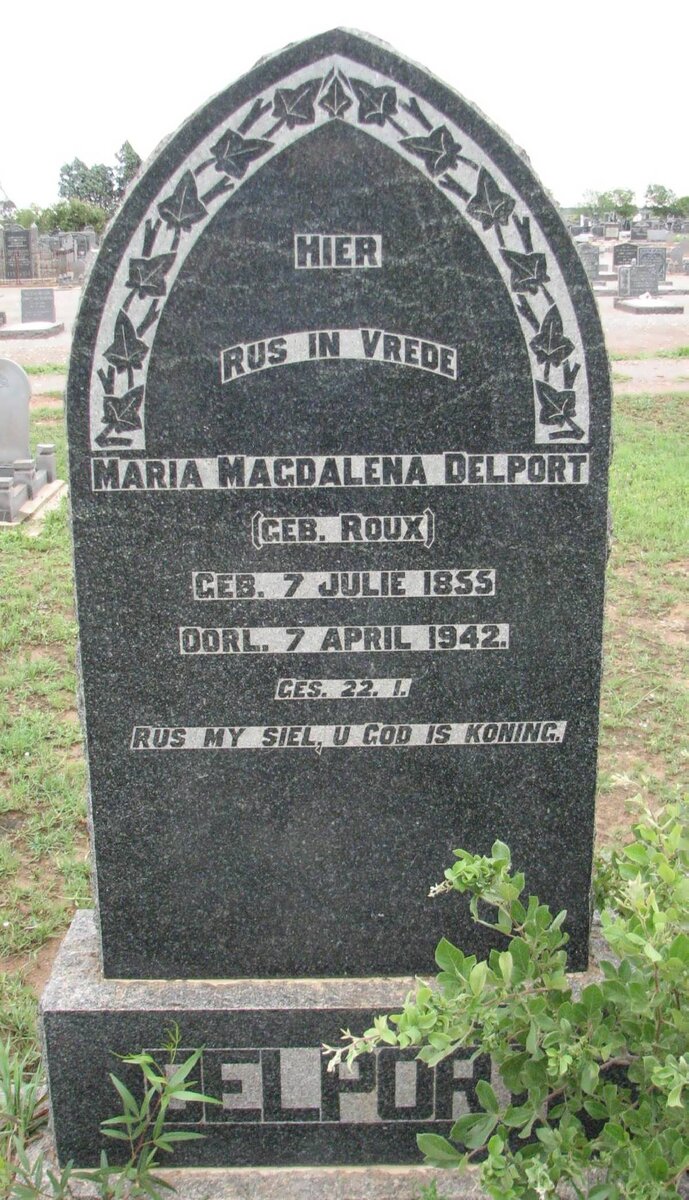 DELPORT Maria Magdalena nee ROUX 1855-1942