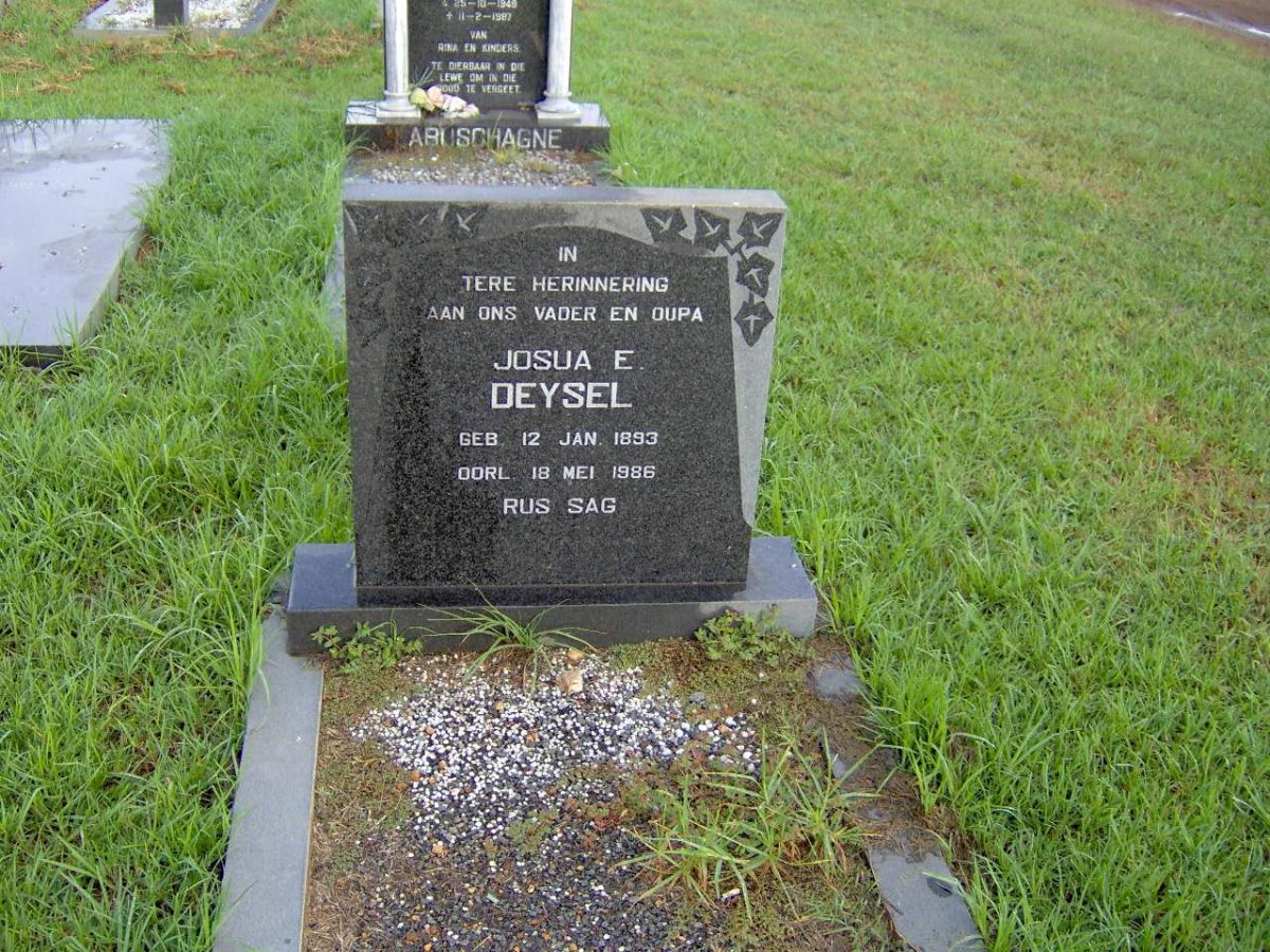 DEYSEL Josua E. 1893-1986