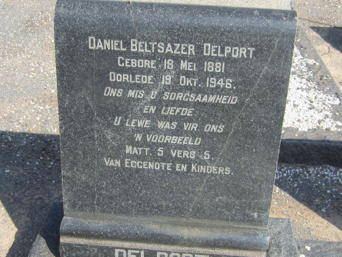 DELPORT Daniel Beltsazer 1881-1946