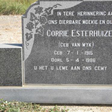 ESTERHUIZEN At 1913-1977 &amp; Corrie VAN WYK 1915-1986