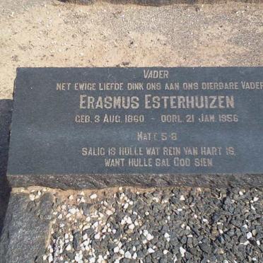 ESTERHUIZEN Erasmus 1860-1956