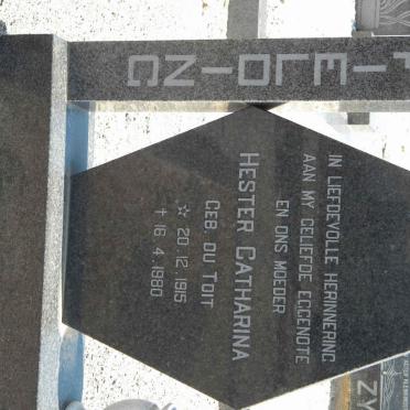 FIELDING Hester Catharina nee DU TOIT 1915-1980