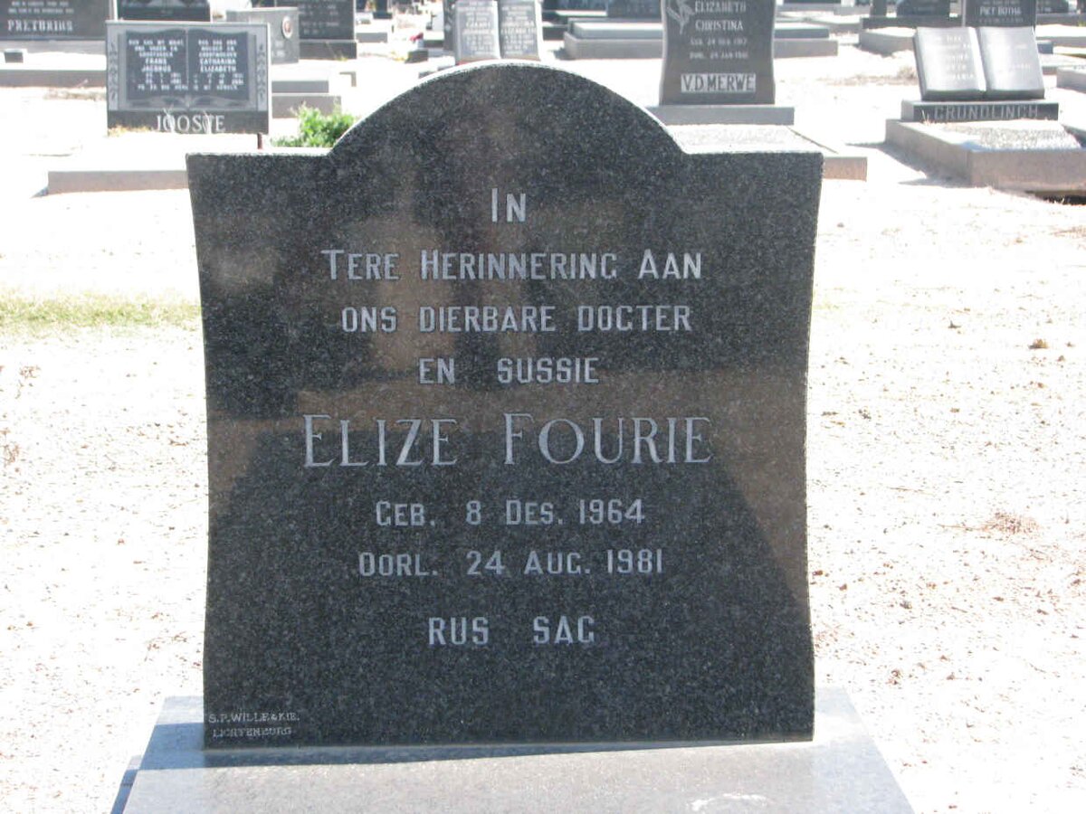 FOURIE Elize 1964-1981