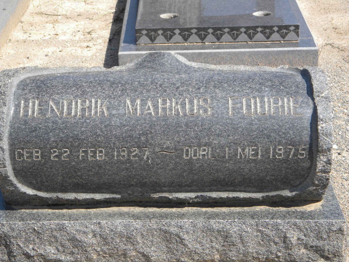 FOURIE Hendrik Markus 1927-1975