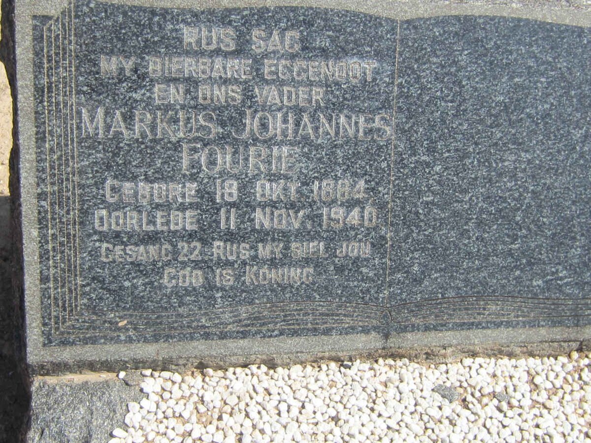 FOURIE Markus Johannes 1884-1940