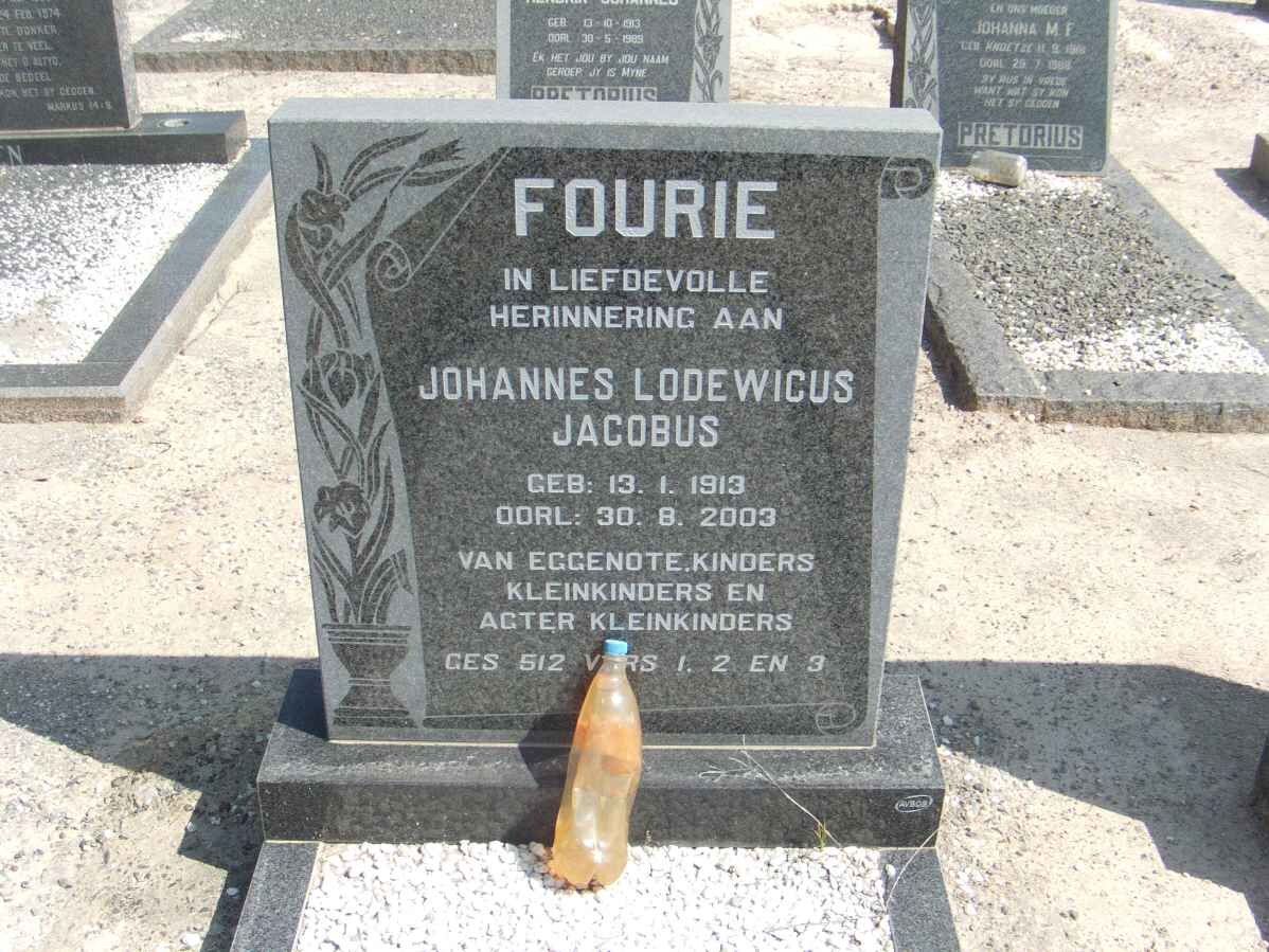 FOURIE Johannes Lodewicus Jacobus 1913-2003
