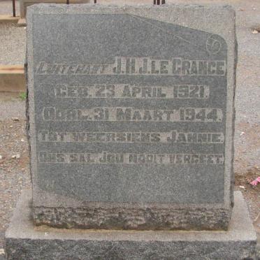 GRANGE J.H.J., le 1921-1944