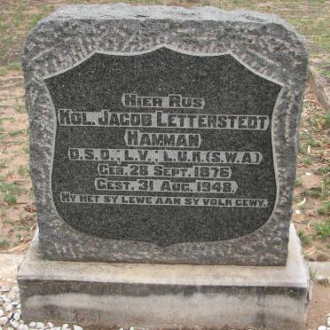 HAMMAN Jacob Letterstedt 1876-1948