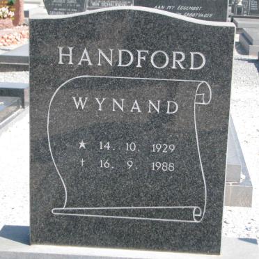 HANDFORD Wynand 1929-1988