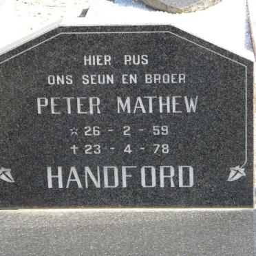 HANDFORD Peter Mathew 1959-1978