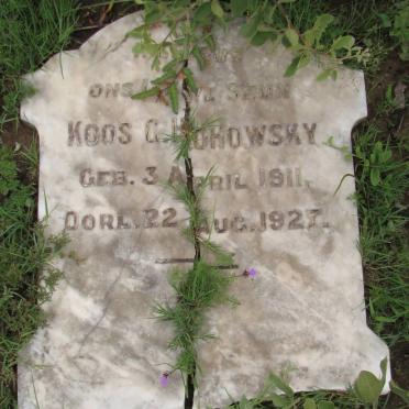 HOHOWSKY Koos G. 1911-1927