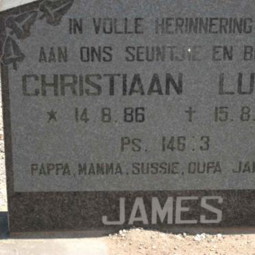 JAMES Christiaan Lucas 1986-1986