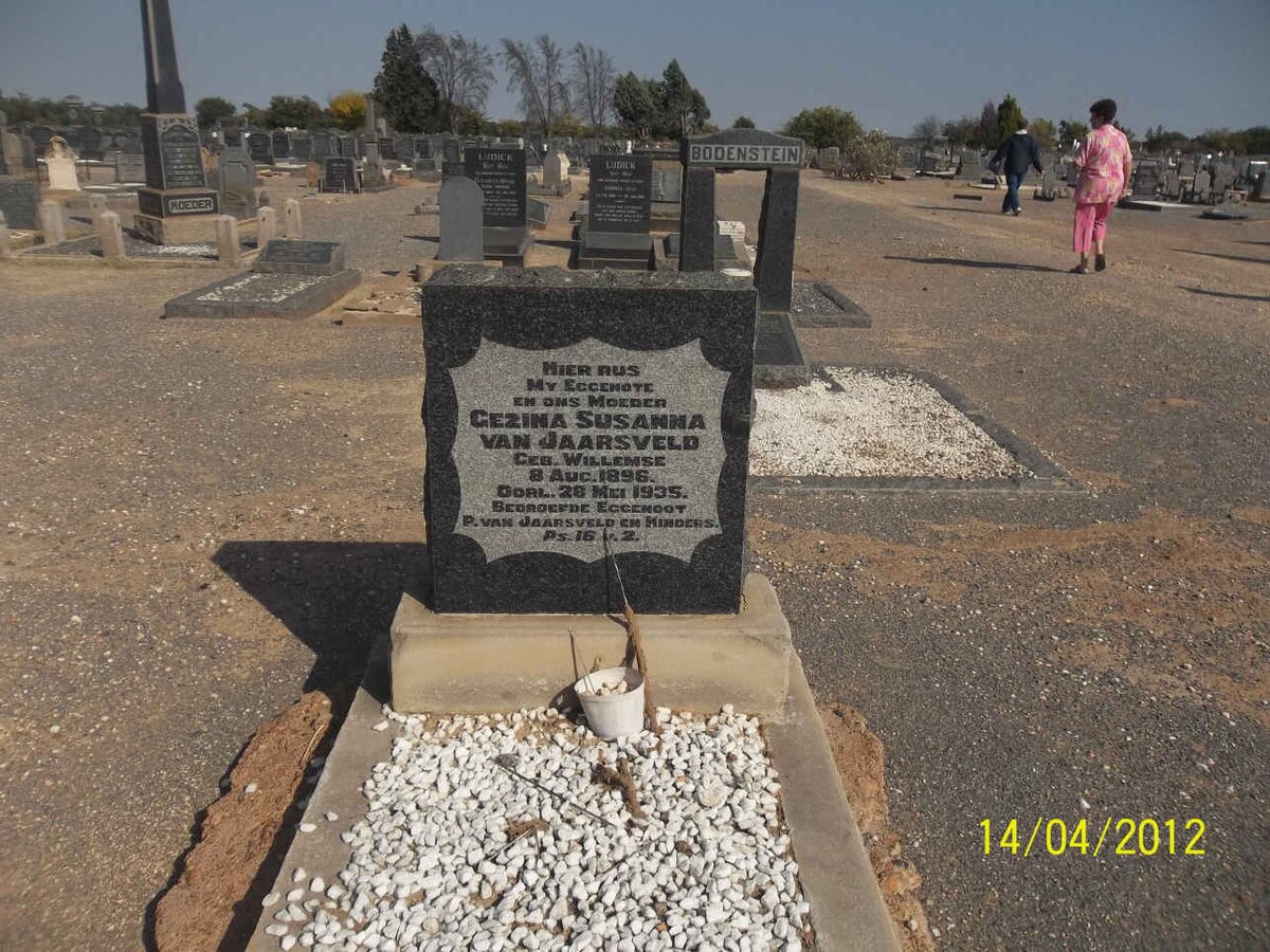 JAARSVELD Gezina Susanna, van nee WILLEMSE 1896-1935