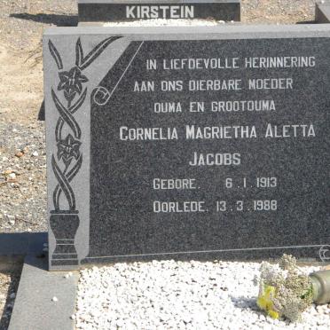 JACOBS Cornelia Magrietha Aletta 1913-1988
