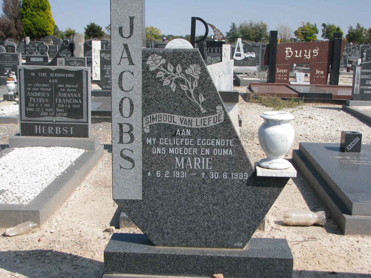 JACOBS Marie 1931-1989