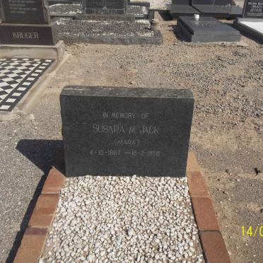 JACK Susara M. nee MARX 1887-1958