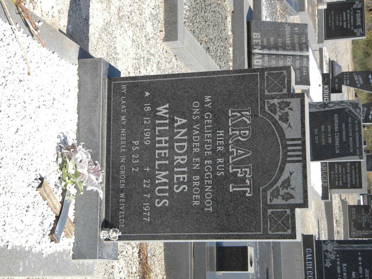 KRAFT Andries Wilhelmus 1919-1977