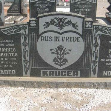 KRUGER Johannes Lambertus 1888-1960 &amp; Maria Jacoba WENTZEL 18?2-1965
