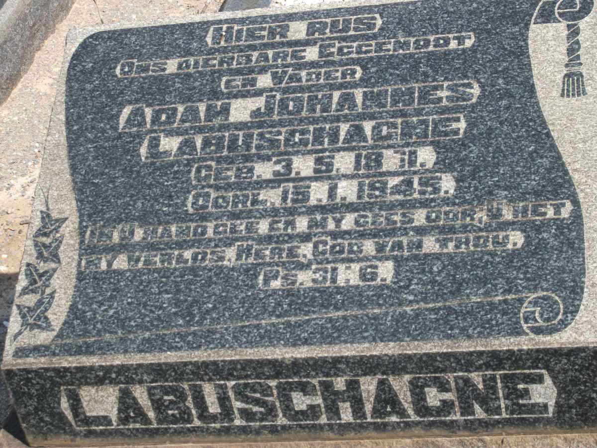 LABUSCHAGNE Adam Johannes 1871-1945