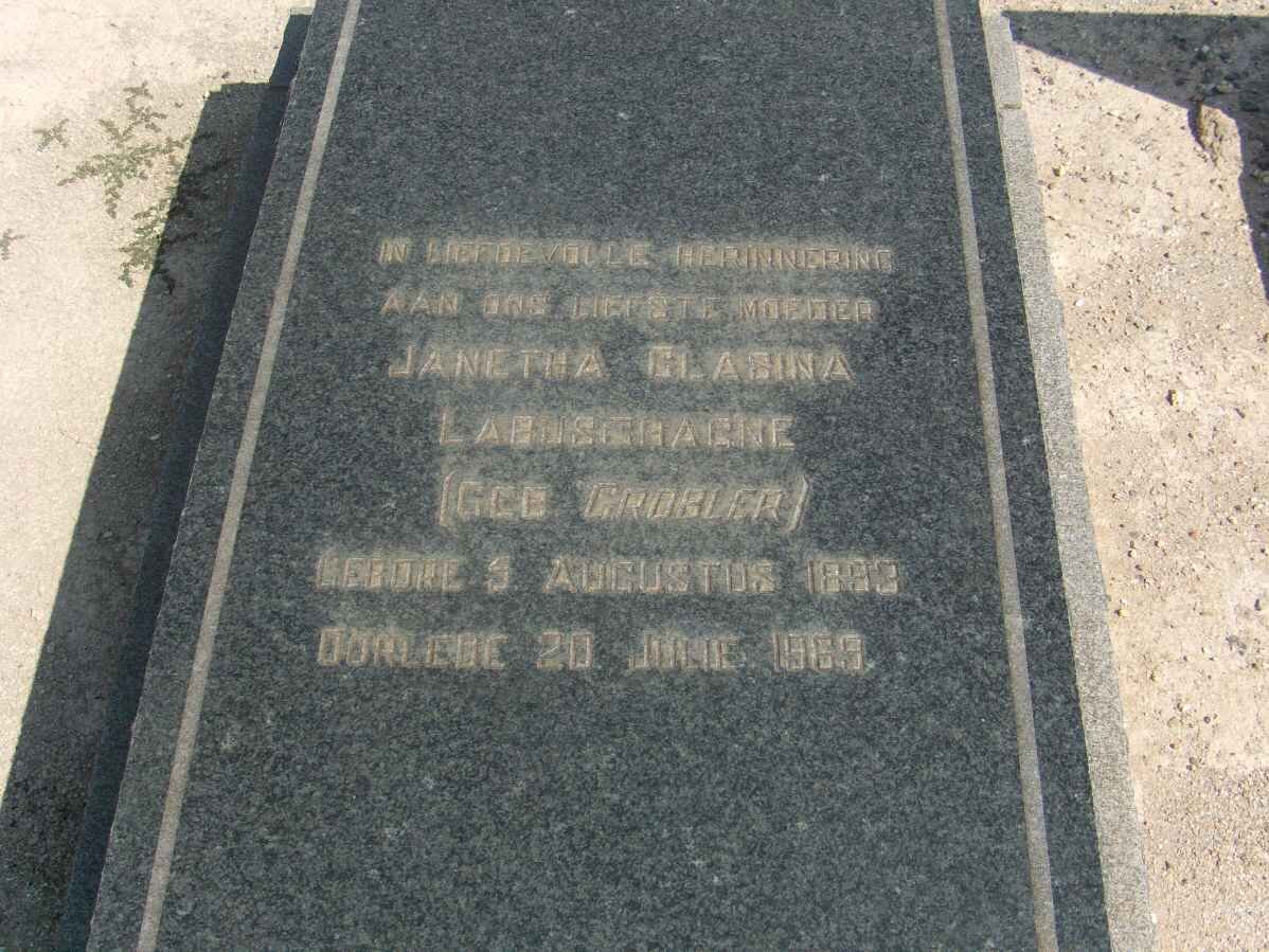 LABUSCHAGNE Janetha Clasina nee GROBLER 18?-1969